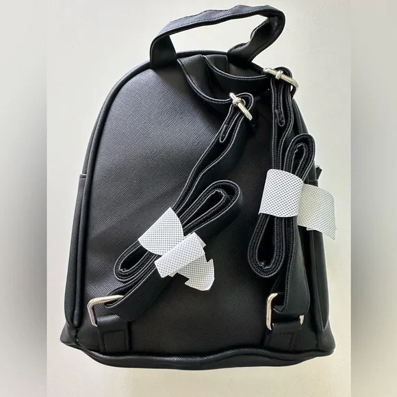 Disney Mickey Mouse Mini Backpack Card Holder Key Ring Bag Charm Black Red NWOT - Picture 3 of 13